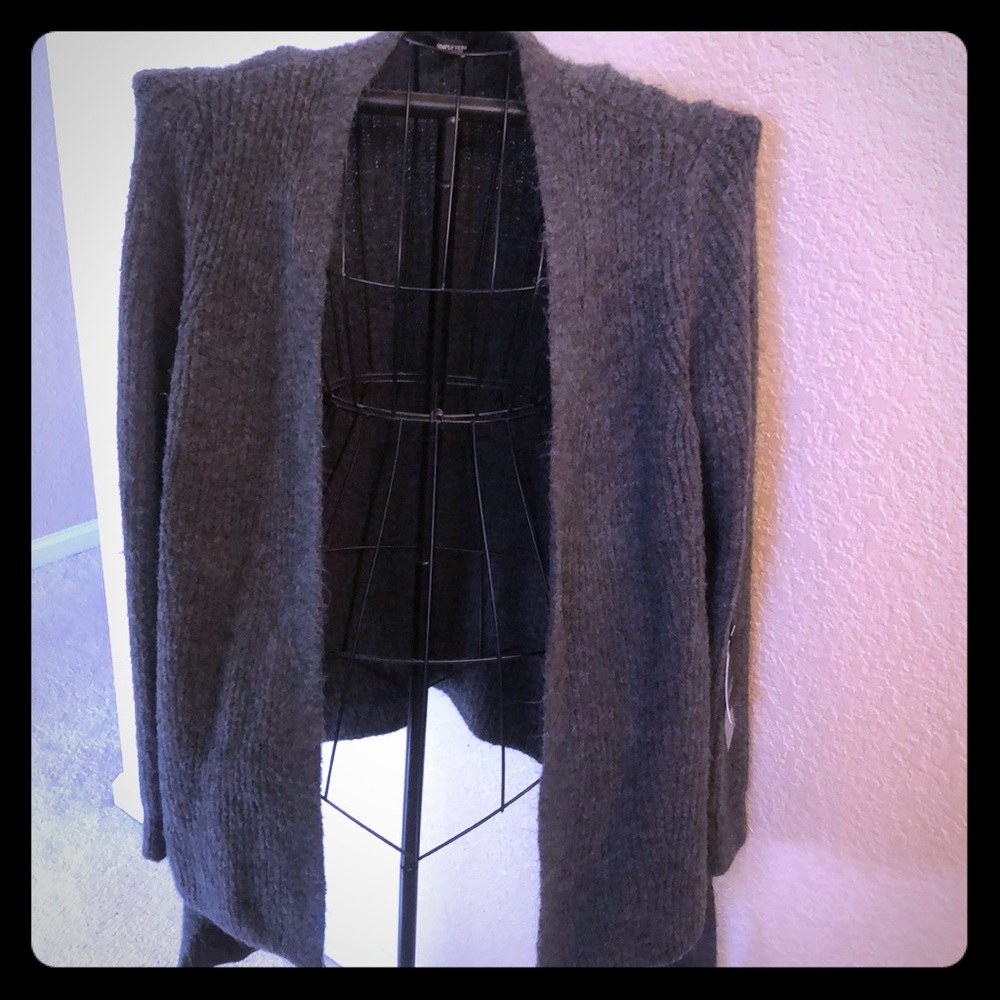 Vera Wang Gray cardigan sweater